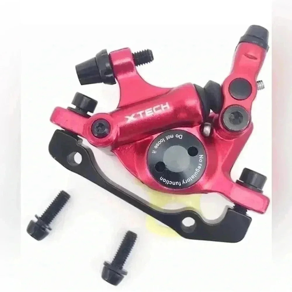 ZOOM XTECH HB100 Line Pulling Hydraulic Bike Disc Brake Calipers Front Red